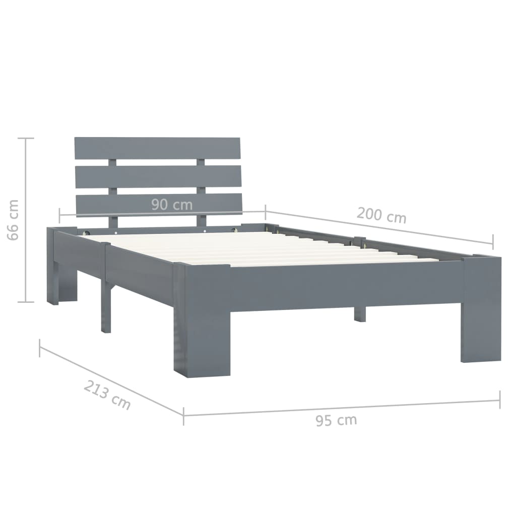 Bedframe massief grenenhout 180x200 cm