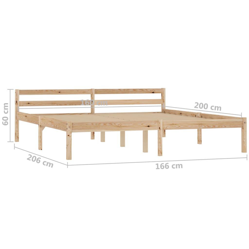 Bedframe massief grenenhout 100x200 cm