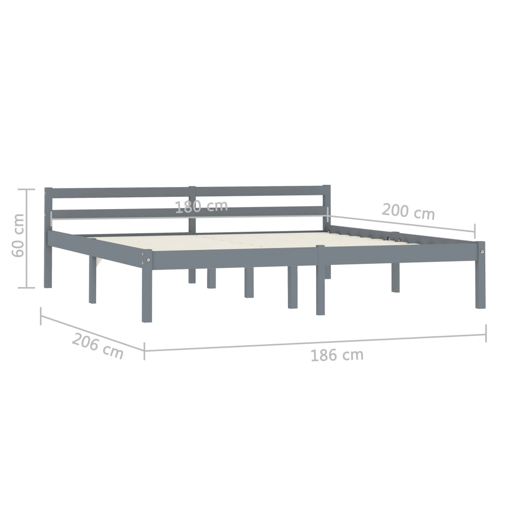 Bedframe massief grenenhout 100x200 cm