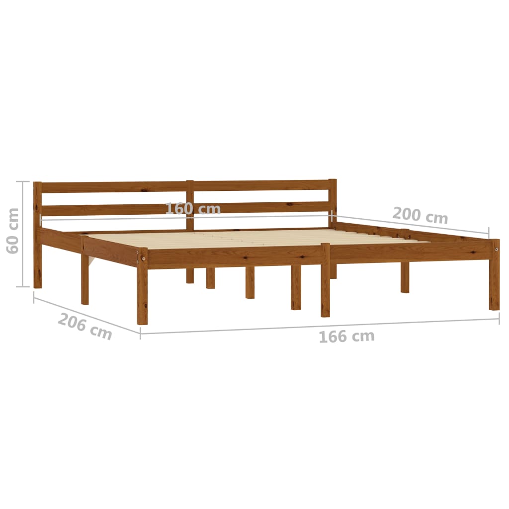 Bedframe massief grenenhout 100x200 cm