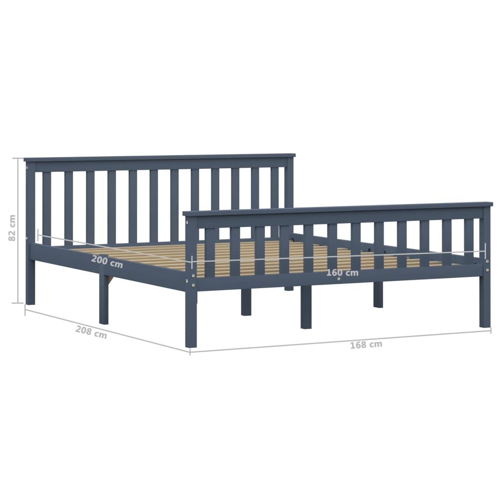 Bedframe massief grenenhout 160x200 cm