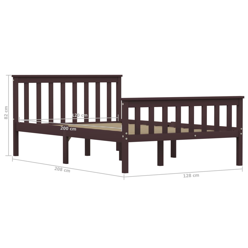 Bedframe massief grenenhout 100x200 cm