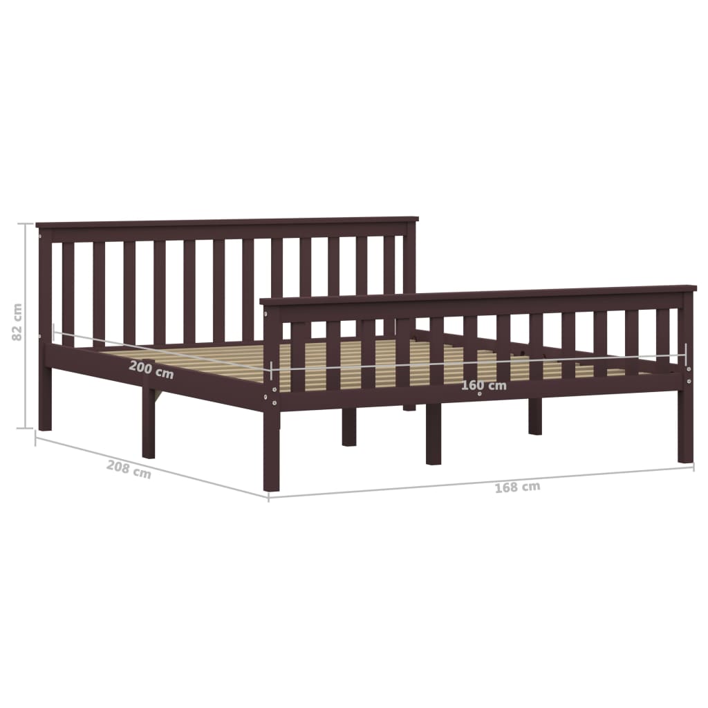 Bedframe massief grenenhout 160x200 cm