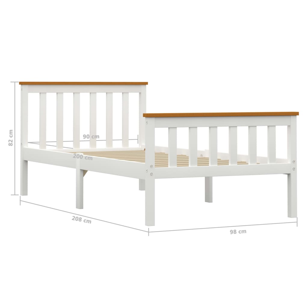 Bedframe massief grenenhout 160x200 cm