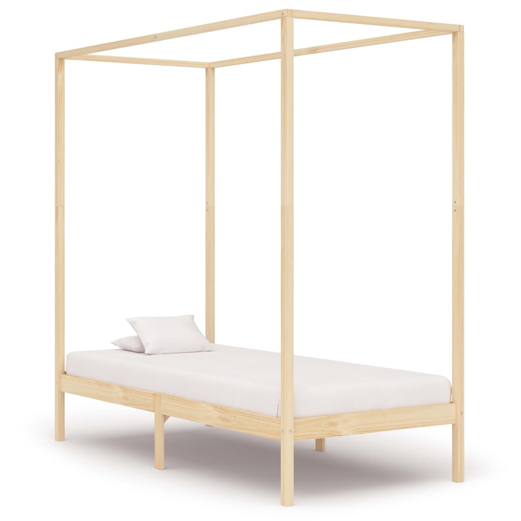 Hemelbedframe massief grenenhout 90x200 cm