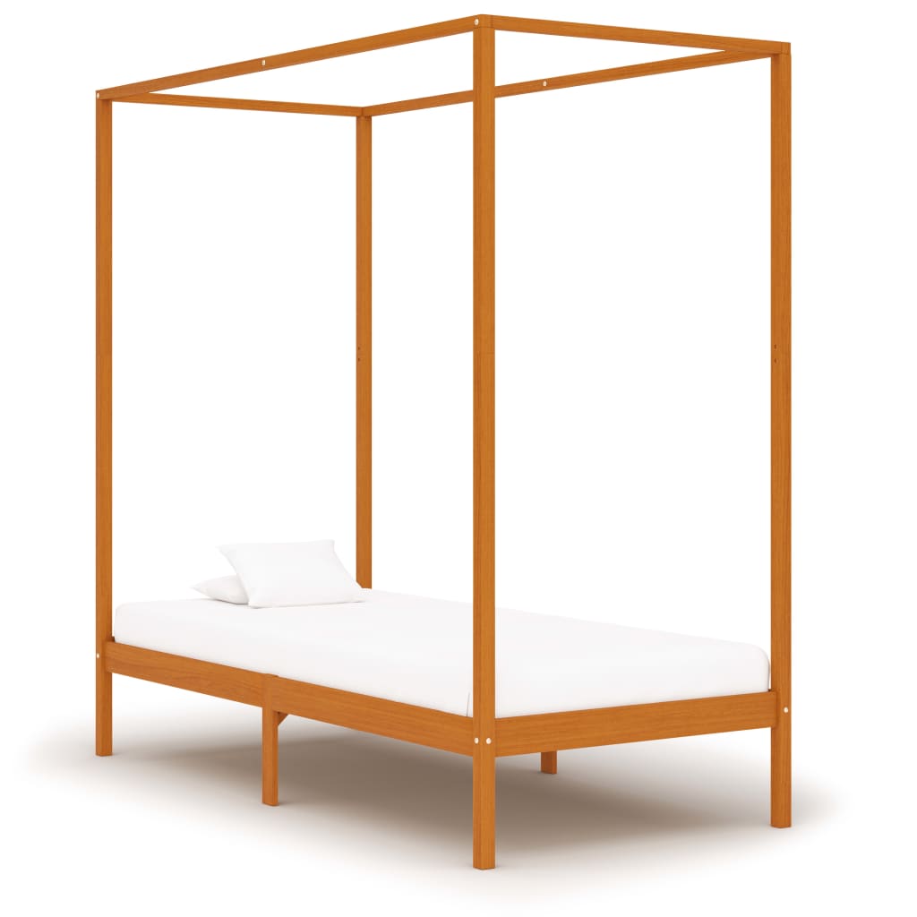 Hemelbedframe massief grenenhout 100x200 cm