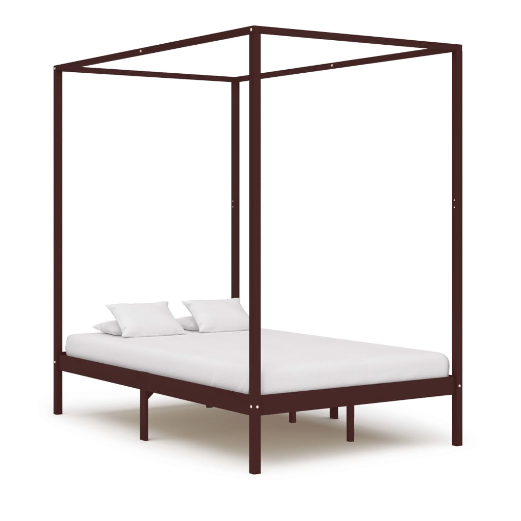 Hemelbedframe massief grenenhout 90x200 cm