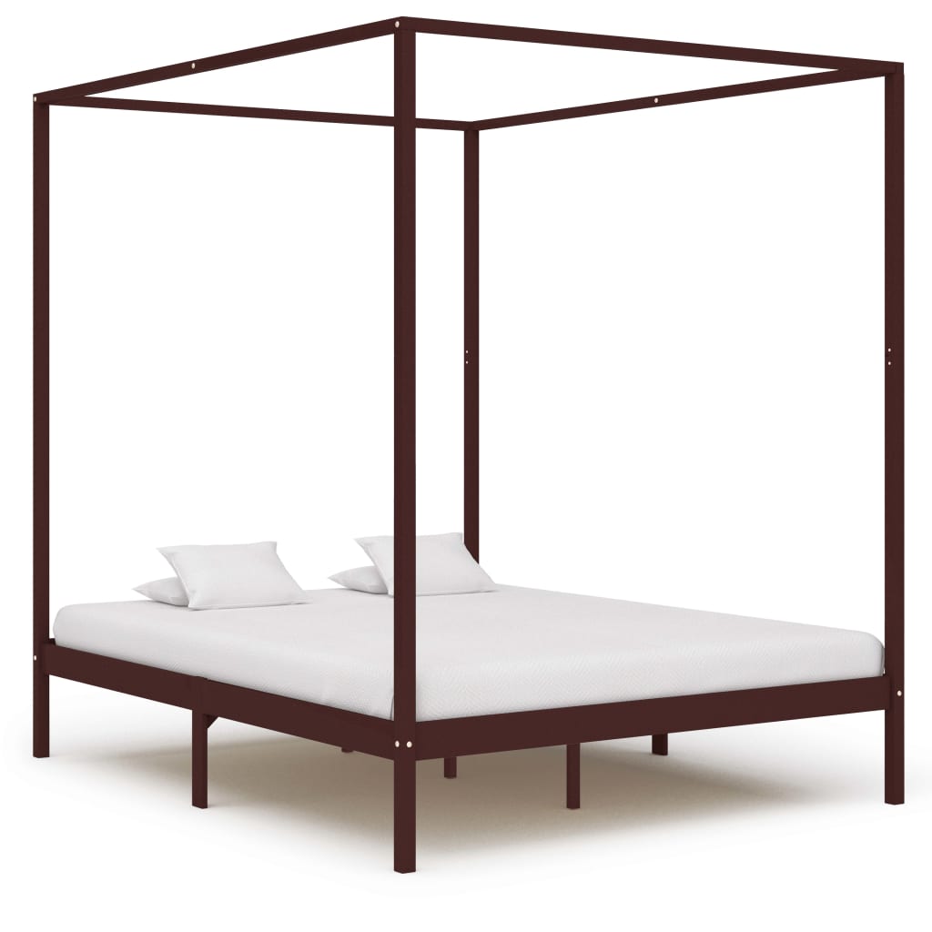 Hemelbedframe massief grenenhout 100x200 cm