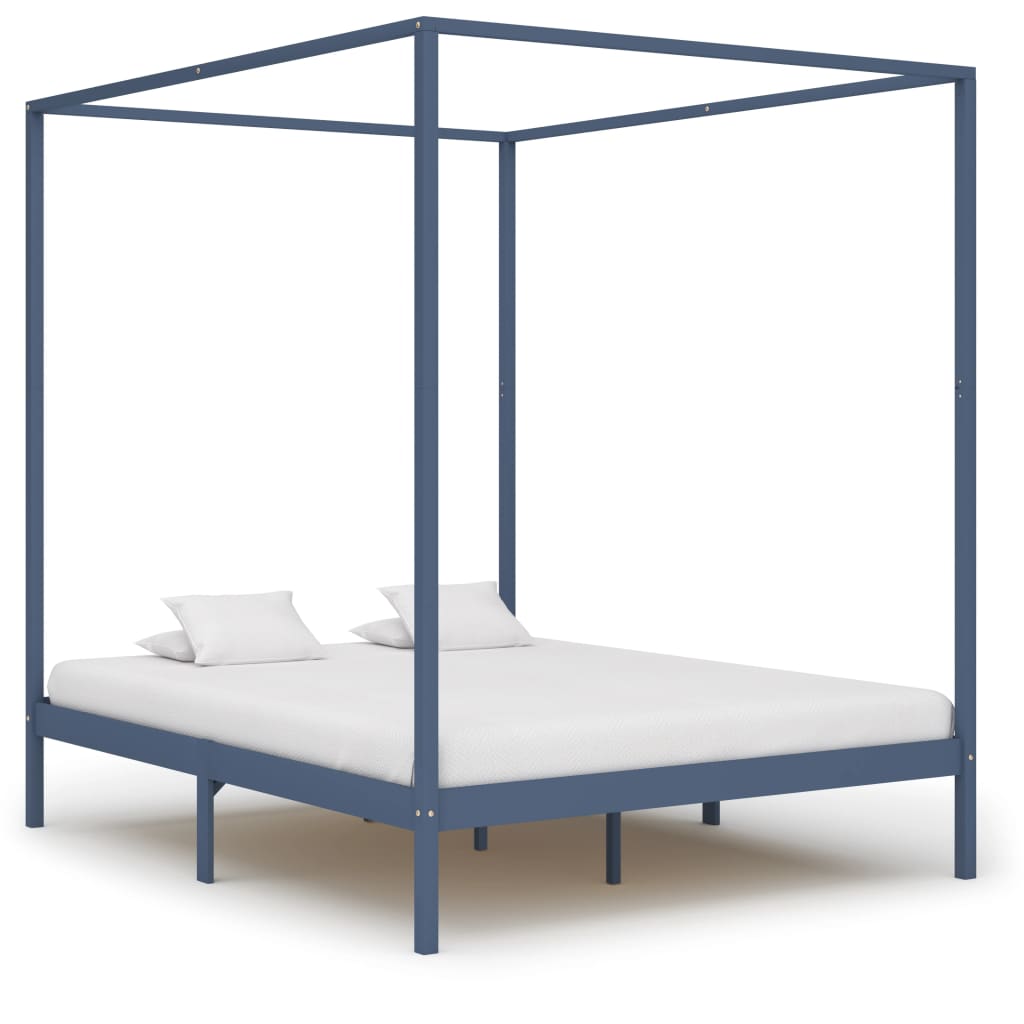 Hemelbedframe massief grenenhout 90x200 cm