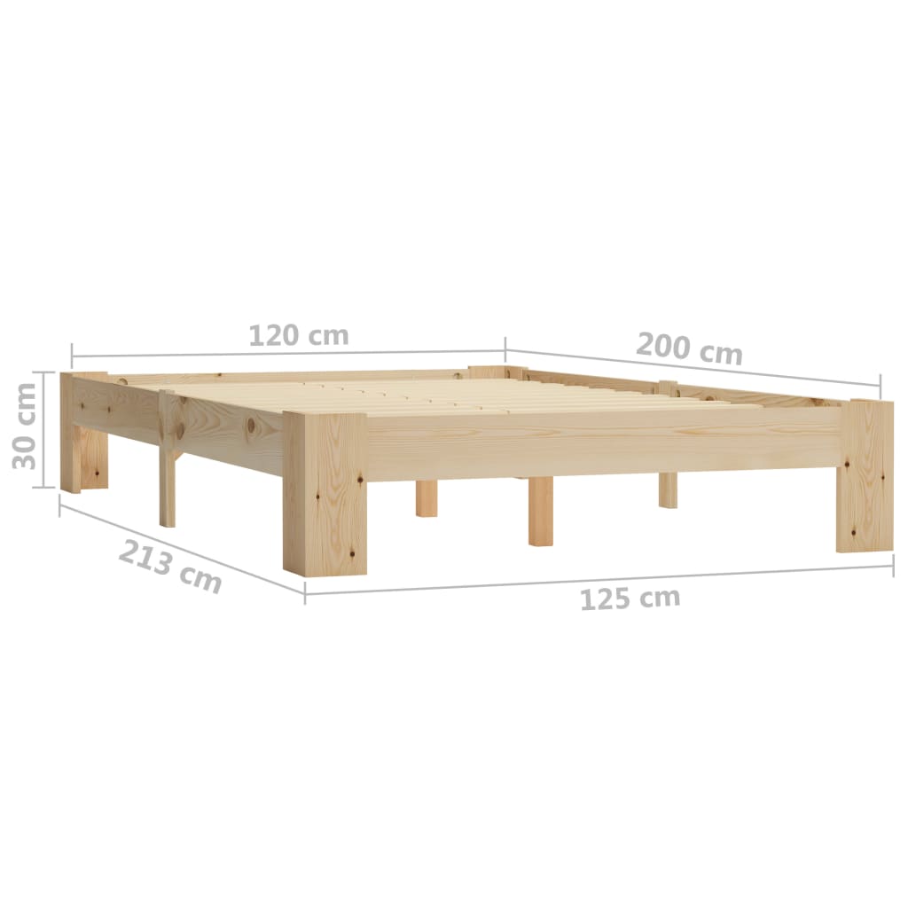 Bedframe massief grenenhout 140x200 cm