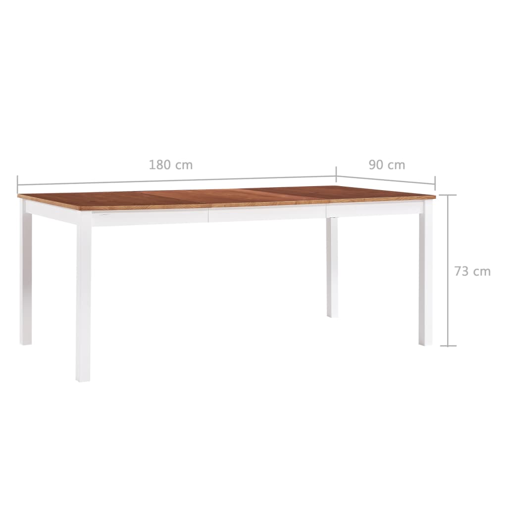 Eettafel 180x90x73 cm grenenhout