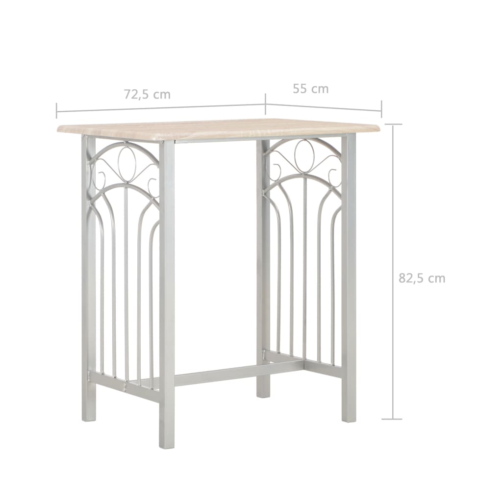 Ensemble de salle à manger en bois et acier