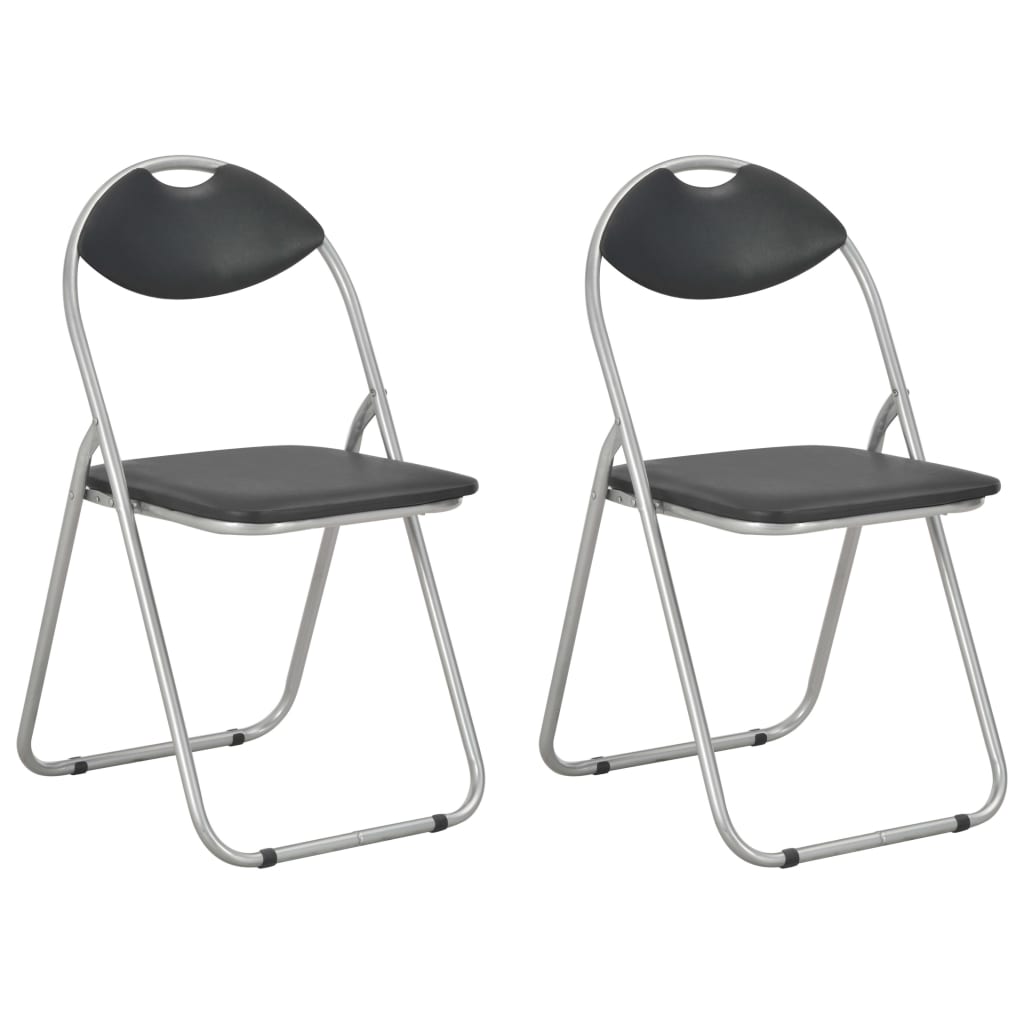 Chaises de salle à manger pliantes 2 pcs en cuir artificiel