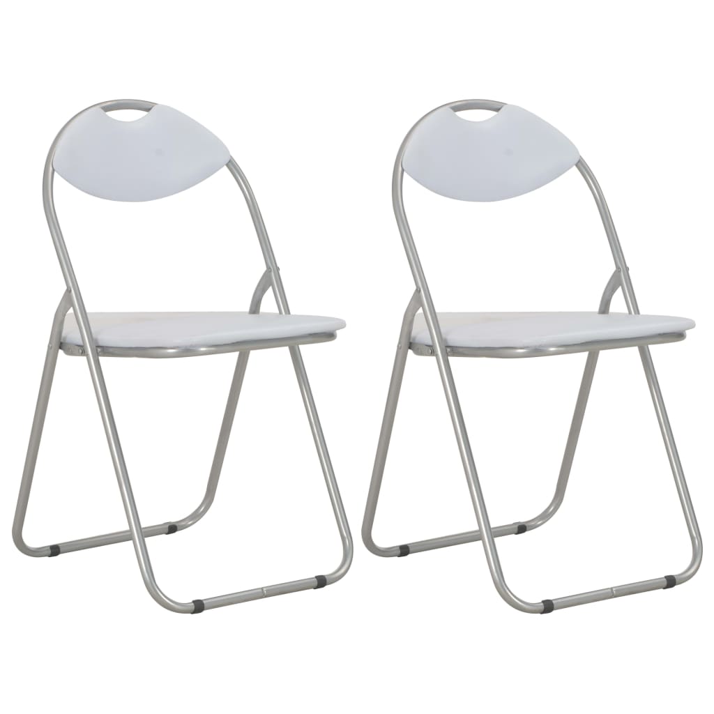 Chaises de salle à manger pliantes 2 pcs en cuir artificiel