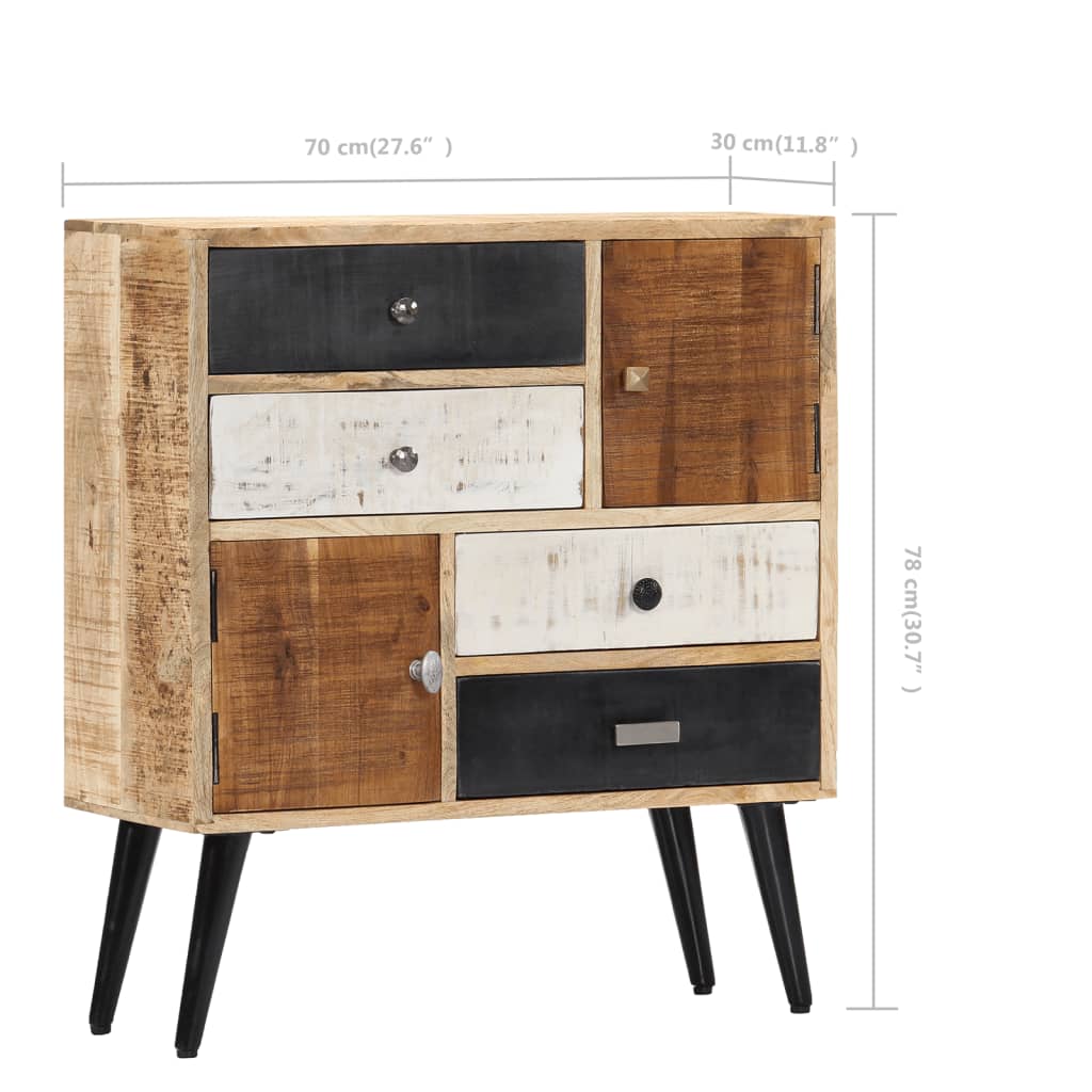 Buffet 88x30x73 cm en bois de manguier massif