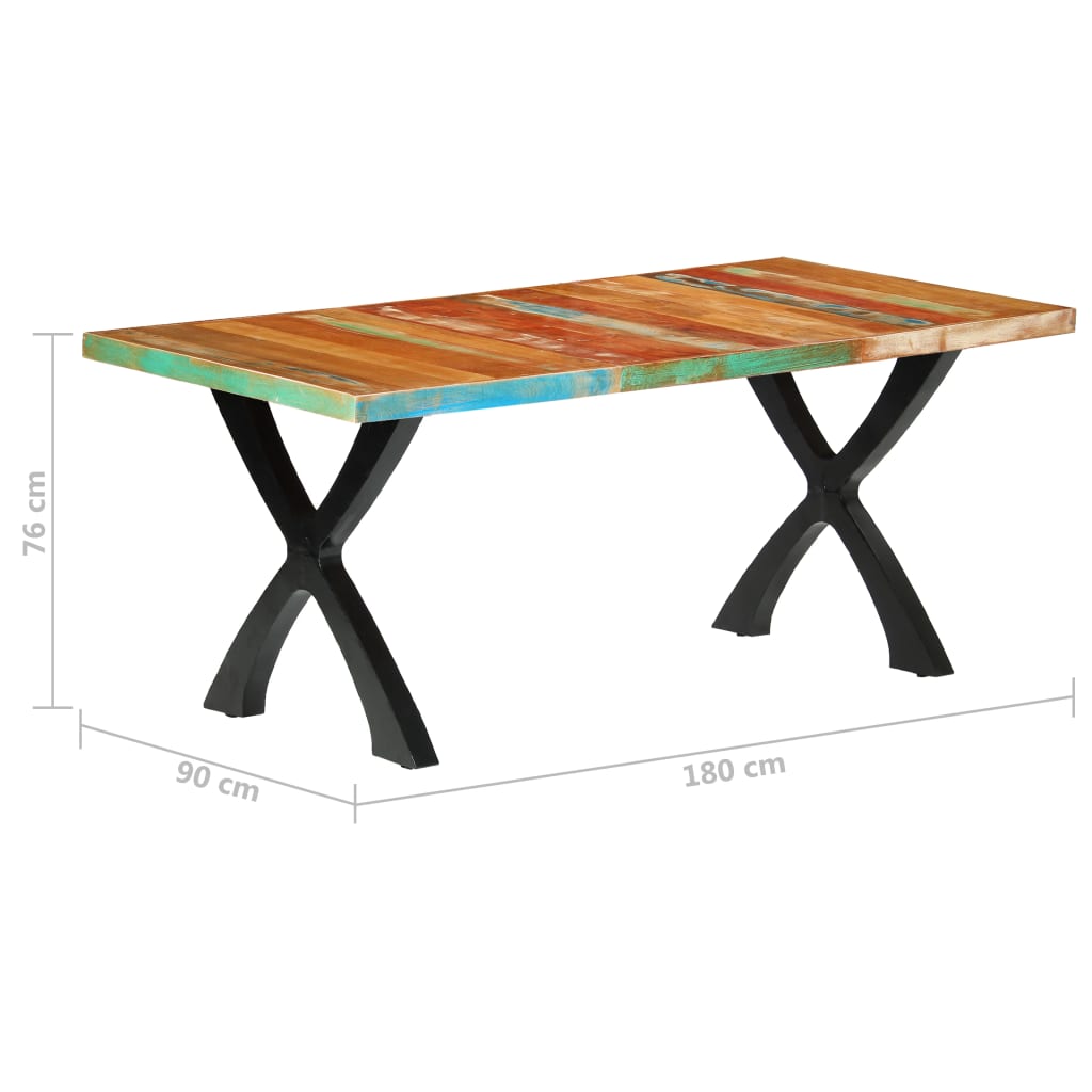 Eettafel 180x90x76 cm massief mangohout