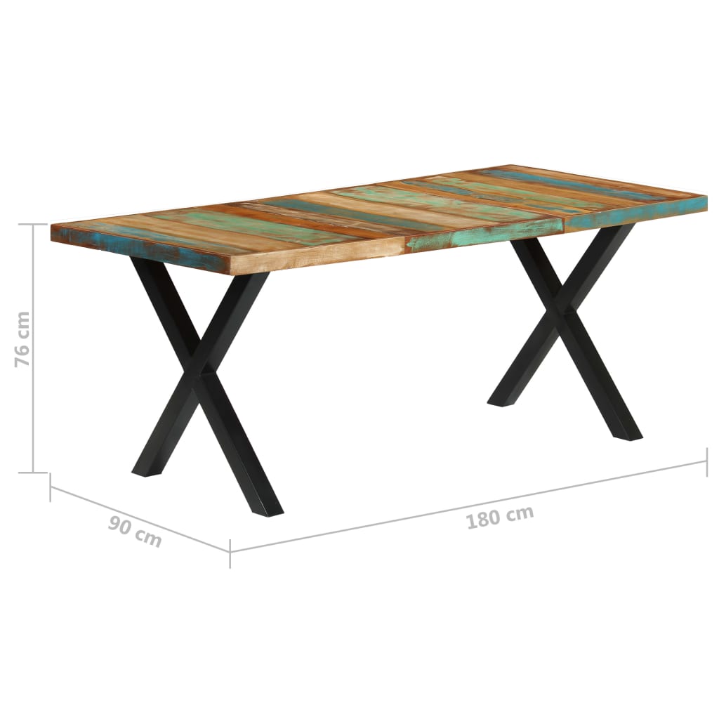 Table à manger 180x90x76 cm en manguier massif