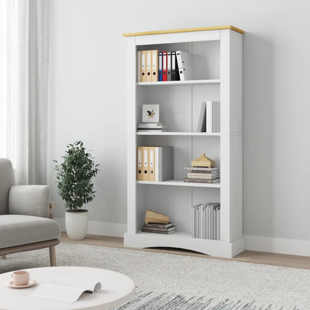 Boekenkast grenenhout met 3 planken Corona-stijl 81x29x100 cm