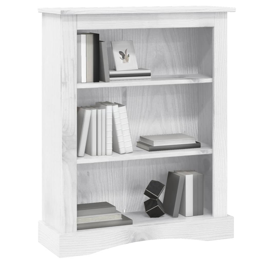 Boekenkast 3 planken 81x29x100 cm grenenhout Corona-stijl grijs