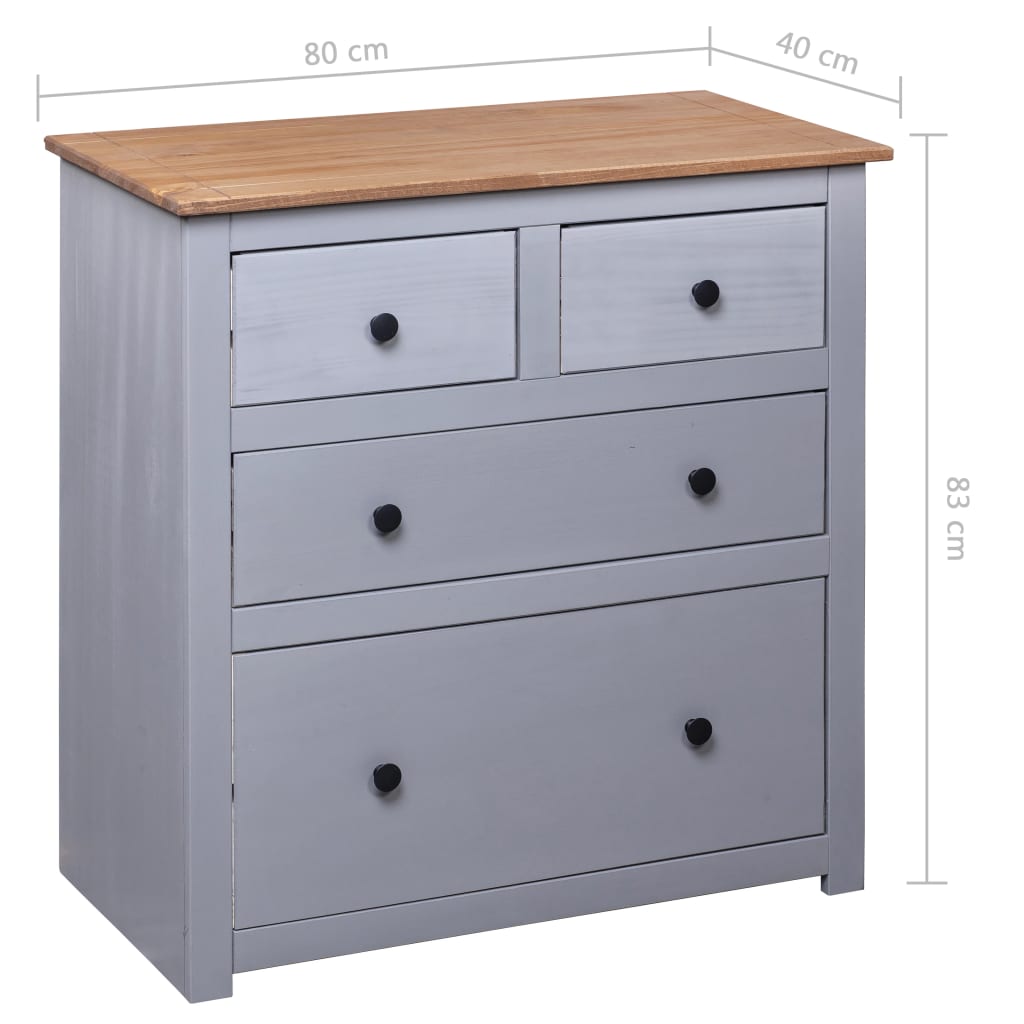 Dressoir Panama Range 80x40x83 cm grenenhout