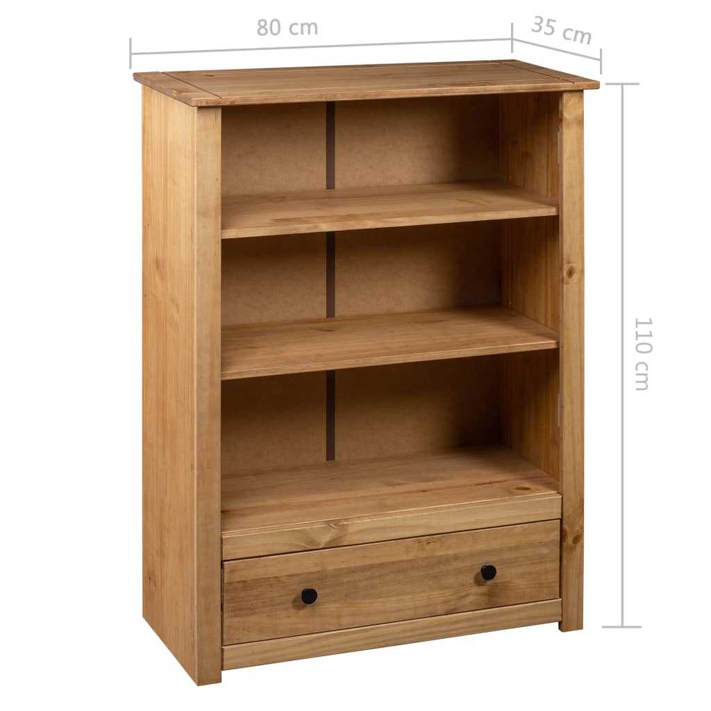 Bibliothèque Gamme Panama 80x35x110 cm en bois de pin massif