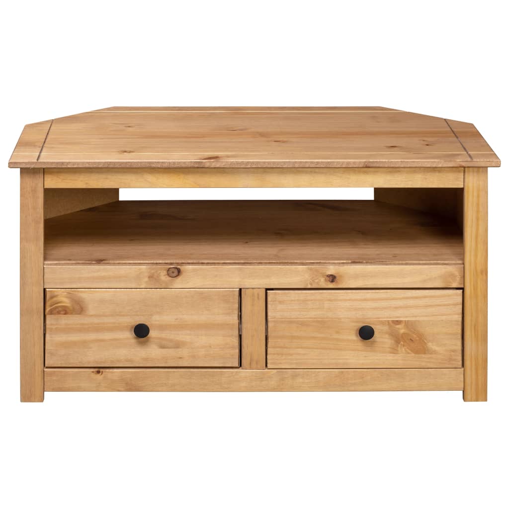 Meuble TV d'angle Gamme Panama 93x49x49 cm en bois de pin massif