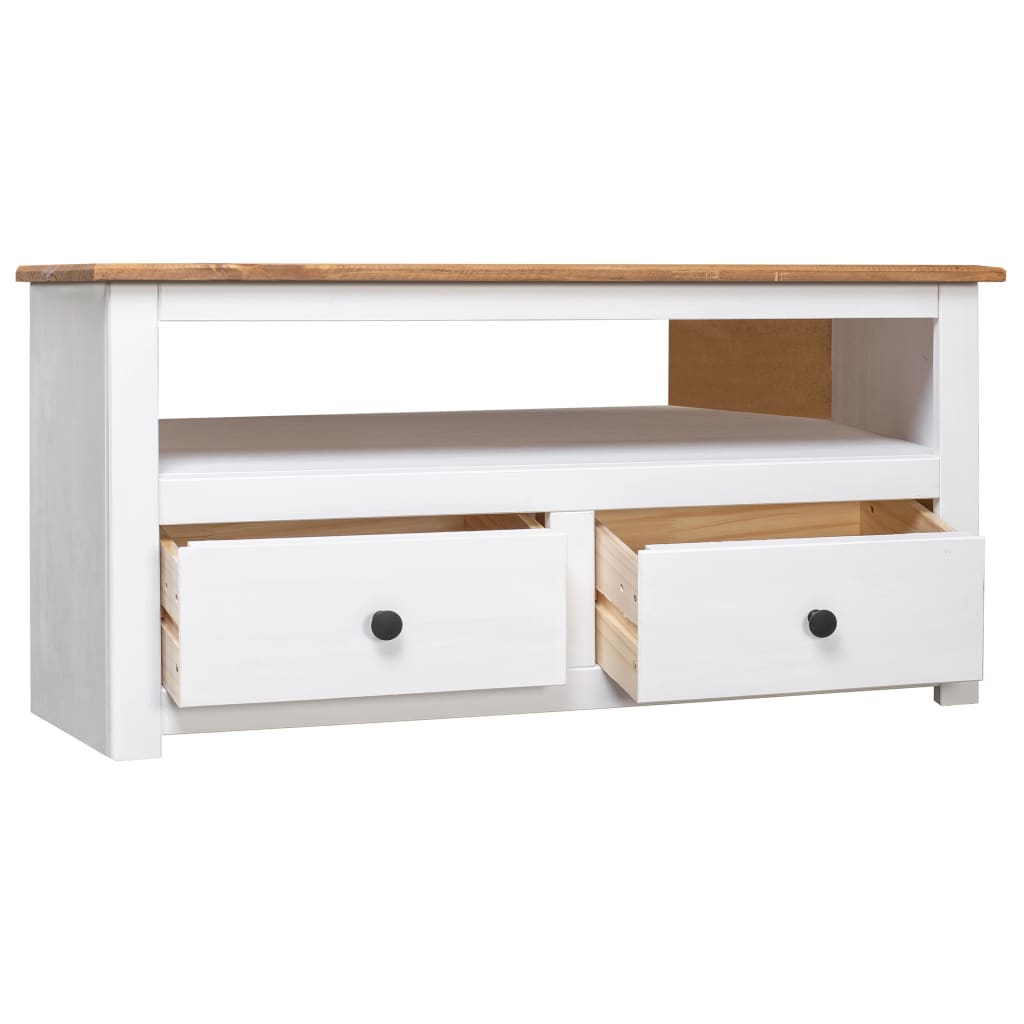 Meuble TV d'angle Gamme Panama 93x49x49 cm en bois de pin massif