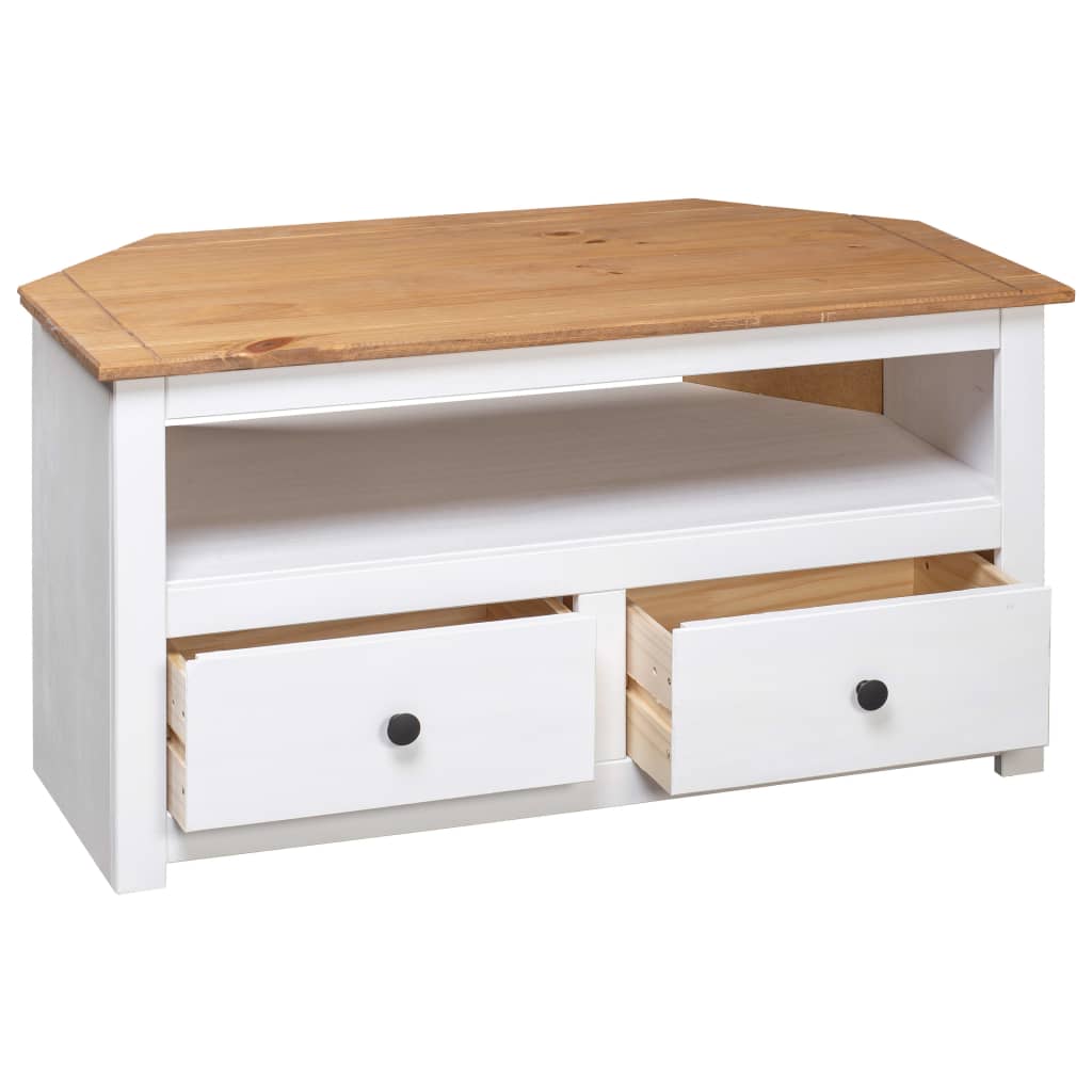 Meuble TV d'angle Gamme Panama 93x49x49 cm en bois de pin massif