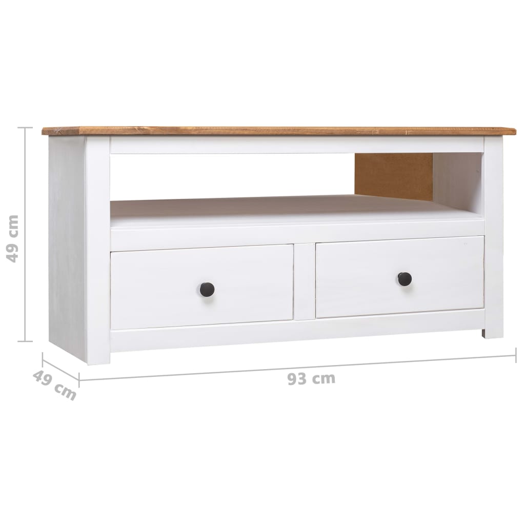 Meuble TV d'angle Gamme Panama 93x49x49 cm en bois de pin massif