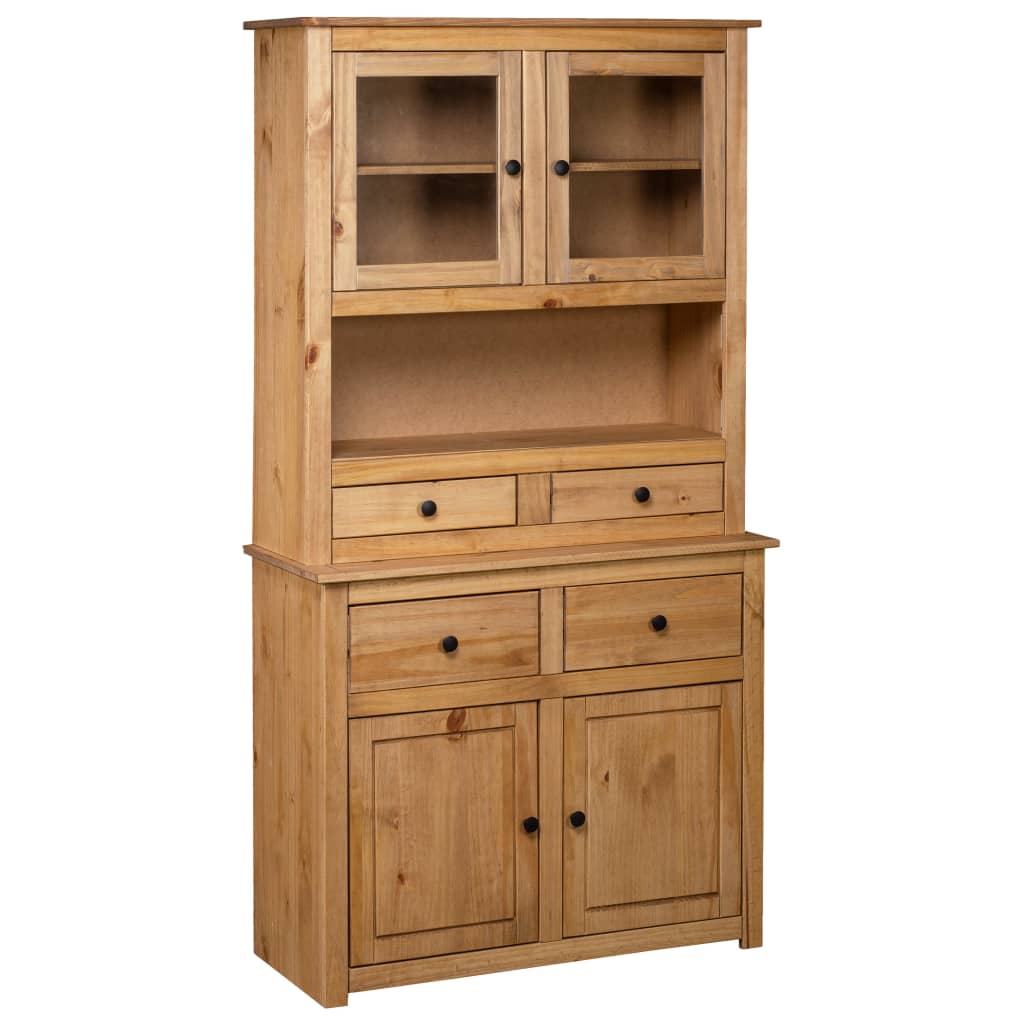 Meuble haut Gamme Panama 93x40,5x180 cm en bois de pin massif