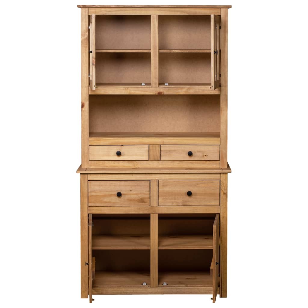 Meuble haut Gamme Panama 93x40,5x180 cm en bois de pin massif