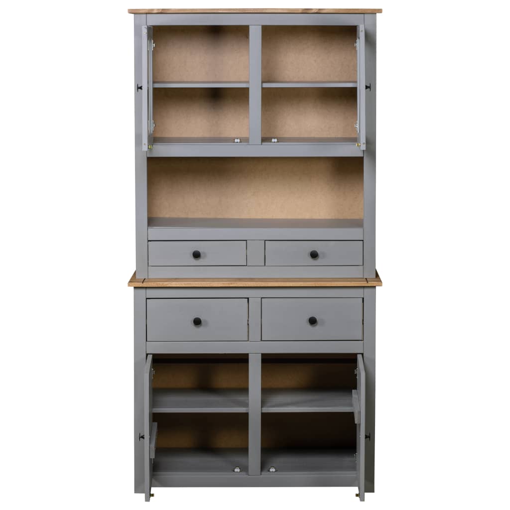 Hoge kast Panama Range 93x40,5x180 cm massief grenenhout