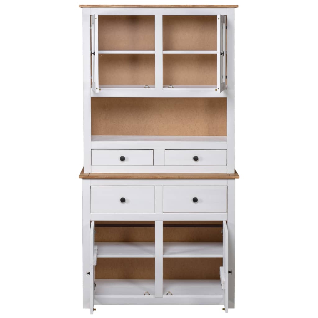 Meuble haut Gamme Panama 93x40,5x180 cm en bois de pin massif