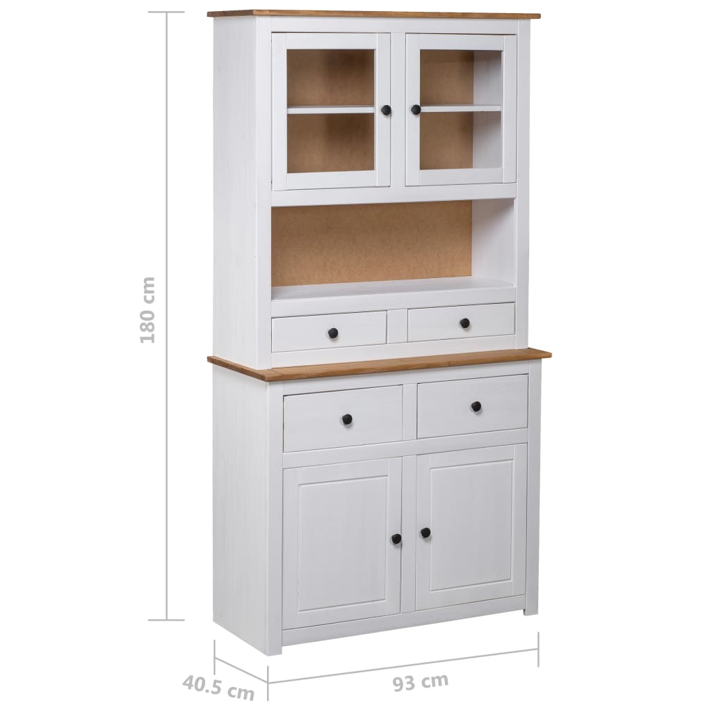 Meuble haut Gamme Panama 93x40,5x180 cm en bois de pin massif