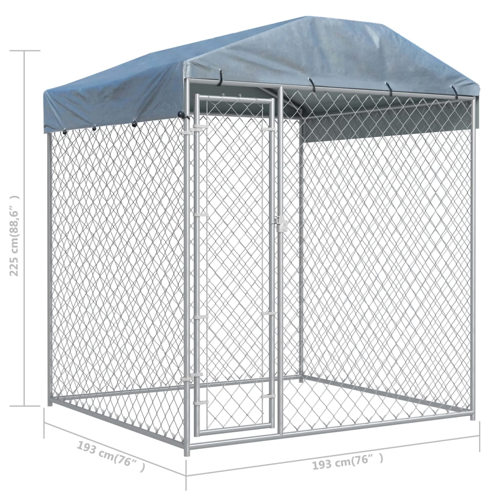 Hondenkennel voor buiten 760x192x185 m