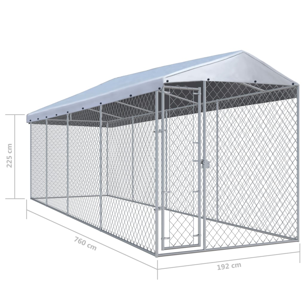 Hondenkennel voor buiten 760x192x185 m