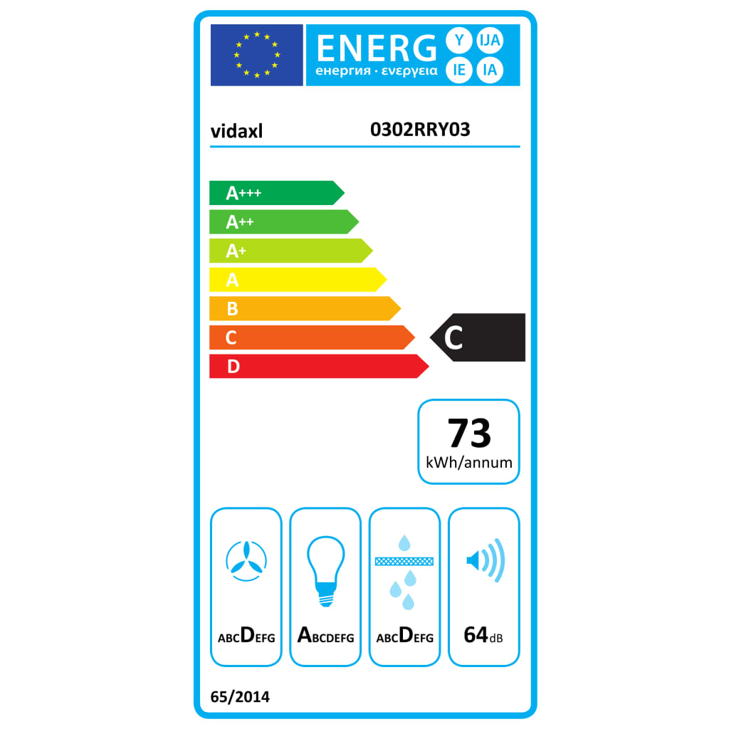 Afzuigkap hangend met aanraaksensor LCD 37 cm roestvrij staal