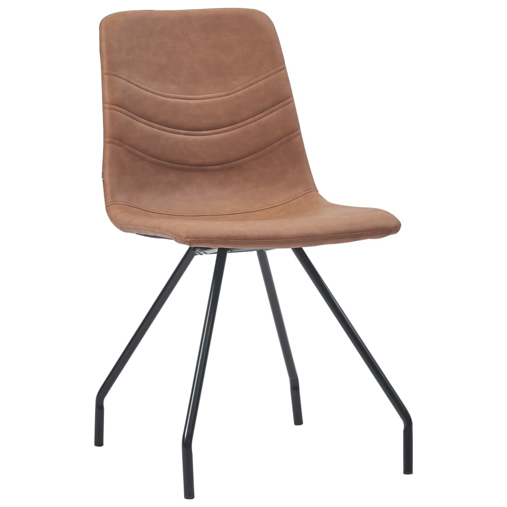 Chaises de salle à manger 4 pcs cuir artificiel marron