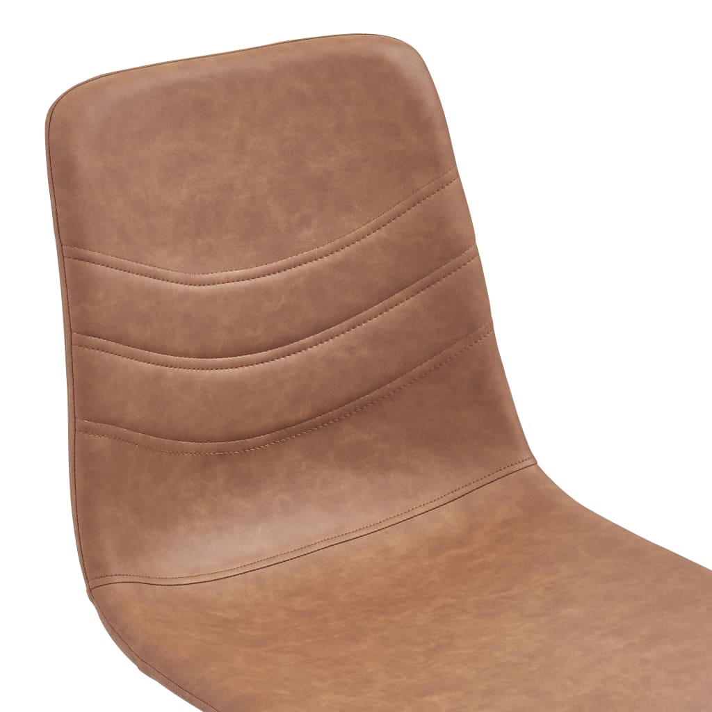 Chaises de salle à manger 4 pcs cuir artificiel marron