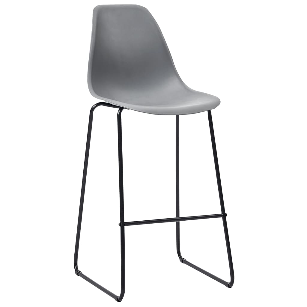 Chaises de bar 2 pcs plastique noir