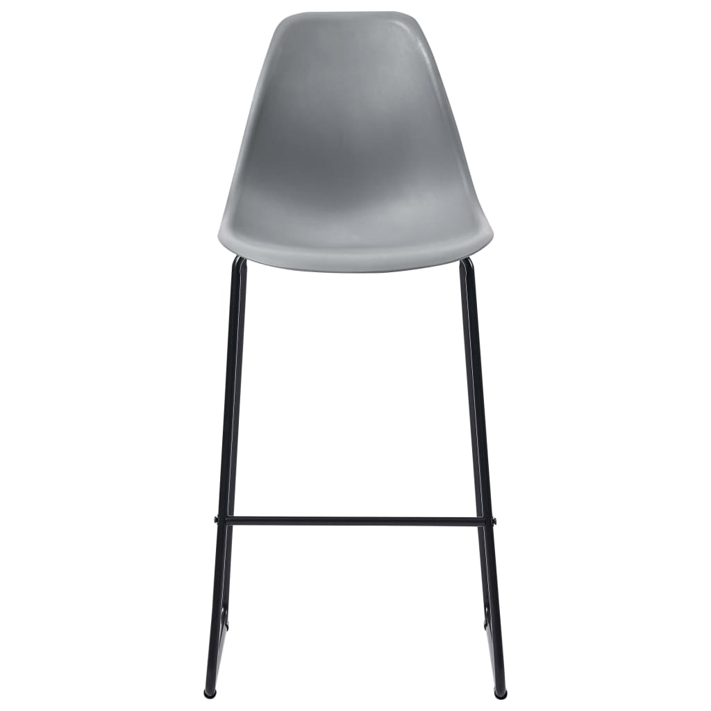 Chaises de bar 2 pcs plastique noir