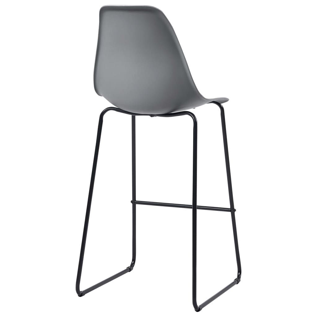 Chaises de bar 2 pcs plastique noir