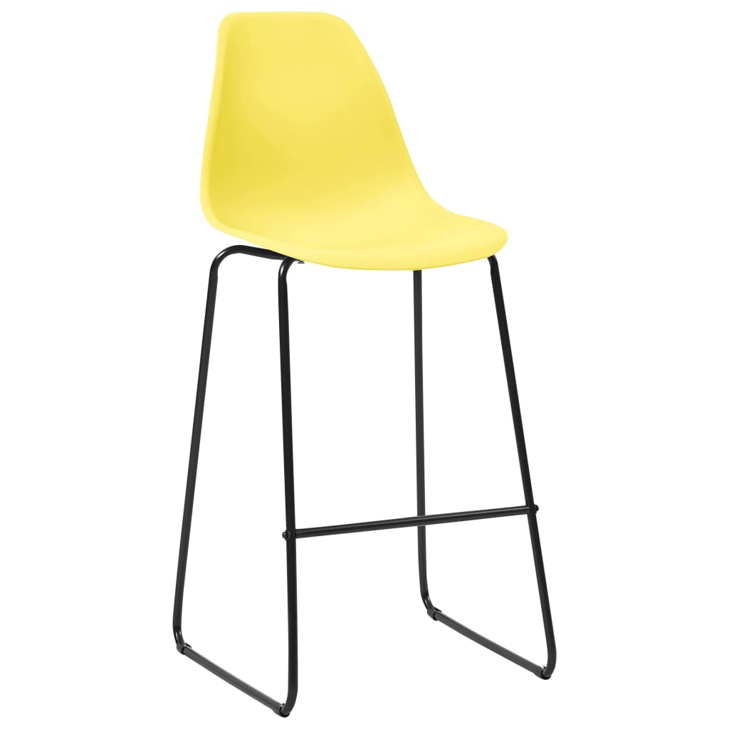 Chaises de bar 2 pcs plastique noir