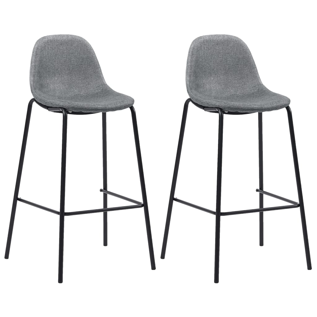 Chaises de bar 4 pcs en tissu