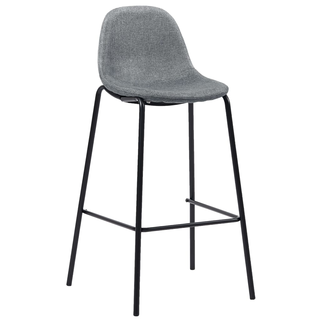 Chaises de bar 4 pcs en tissu