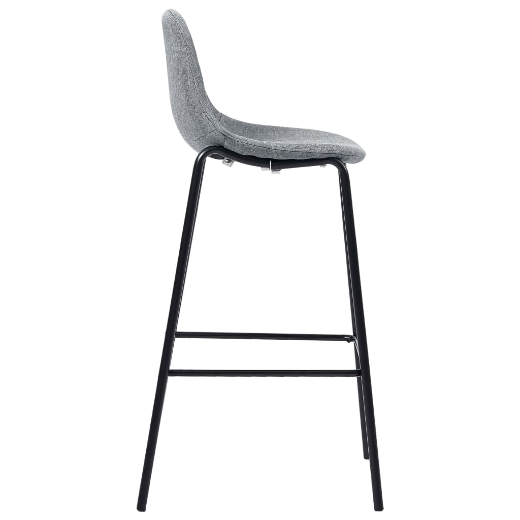 Chaises de bar 4 pcs en tissu