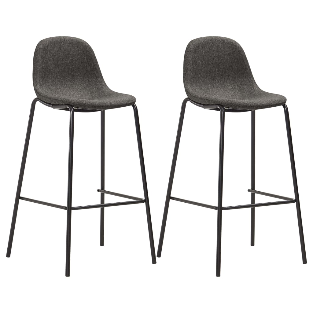 Chaises de bar 4 pcs en tissu