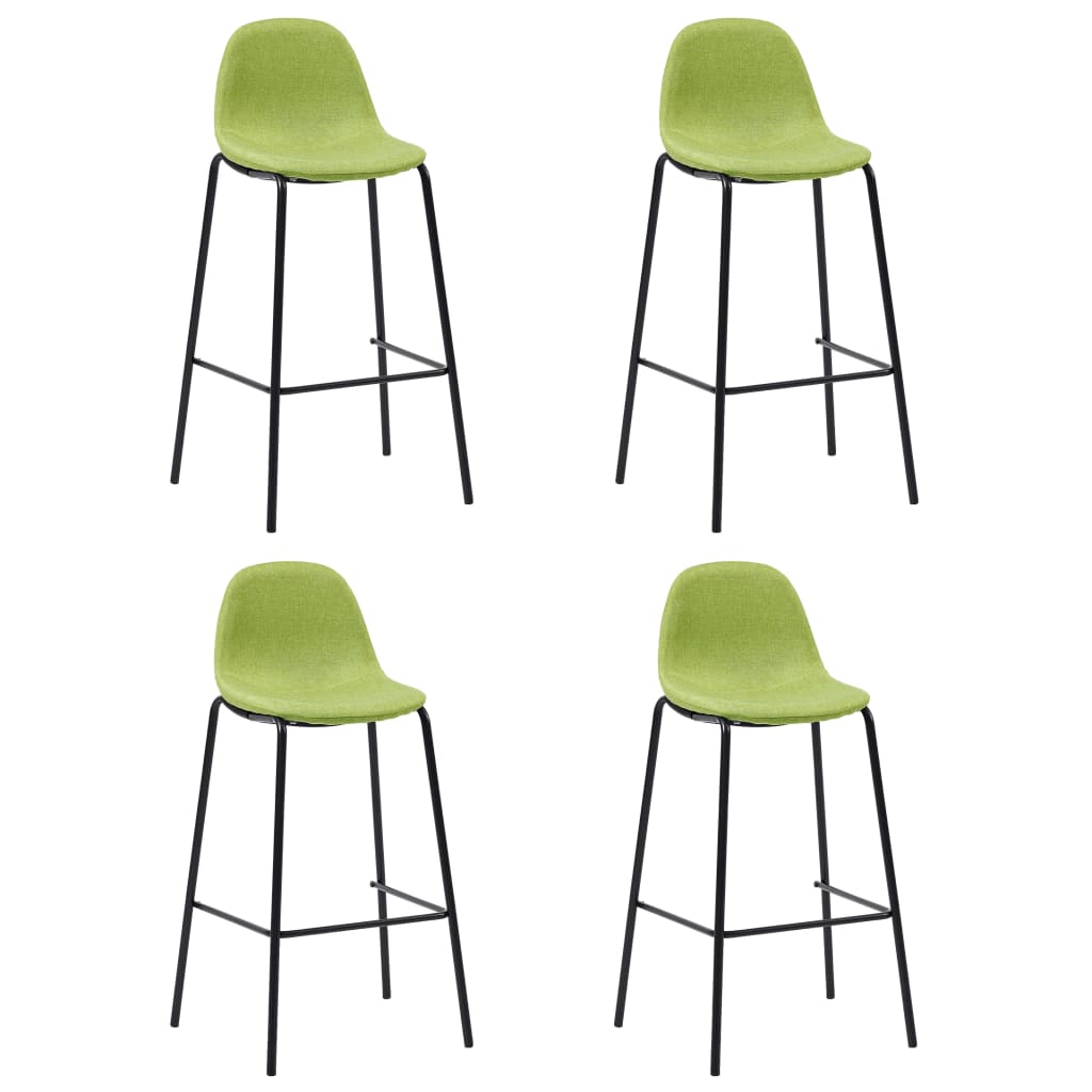 Chaises de bar 4 pcs en tissu