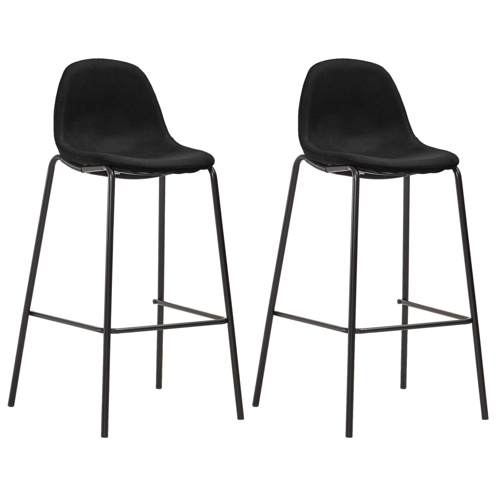 Chaises de bar 4 pcs en tissu