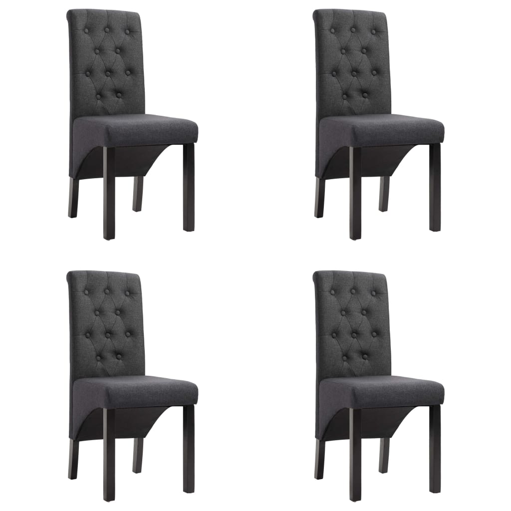 Chaises de salle à manger 6 pcs en tissu